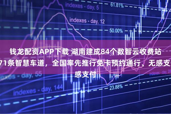 钱龙配资APP下载 湖南建成84个数智云收费站671条智慧车道,全国率先推行免卡预约通行、无感支付