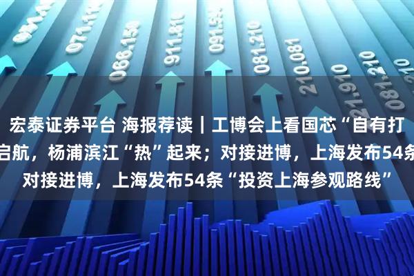 宏泰证券平台 海报荐读｜工博会上看国芯“自有打法”；抖音“老船厂”启航，杨浦滨江“热”起来；对接进博，上海发布54条“投资上海参观路线”